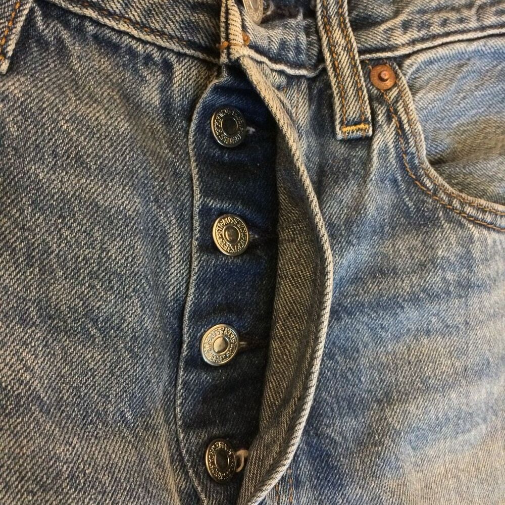Levi’s ribcage straight jeans 27 blue button fly - Picture 3 of 14